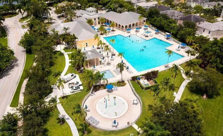 Commercial pool built by Heavenly Outdoor in Cypress, Texas