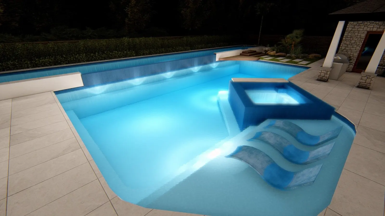 Halaska residential pool project in Bunker Hill, TX