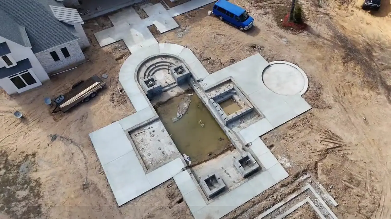 Melton residential pool project in Hockley, TX