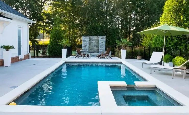 Residential pool built by Heavenly Outdoor in Spring, Texas